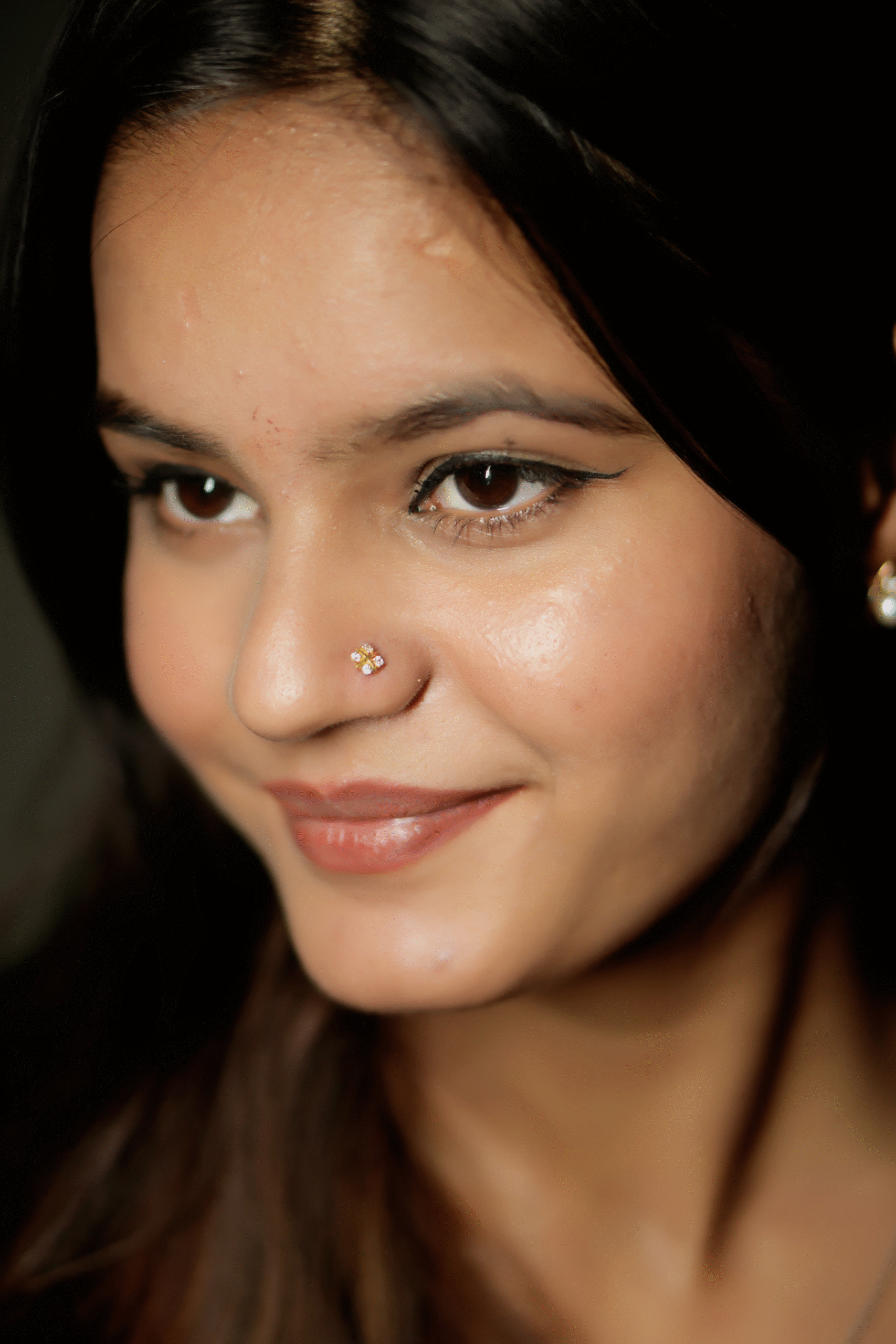 Celestial Petal Diamond Nose Pin - Image 8