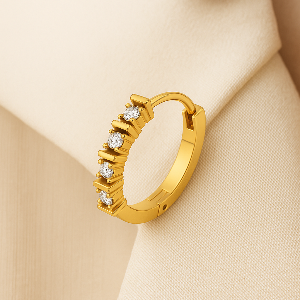 Vertical Diamond Nose Ring