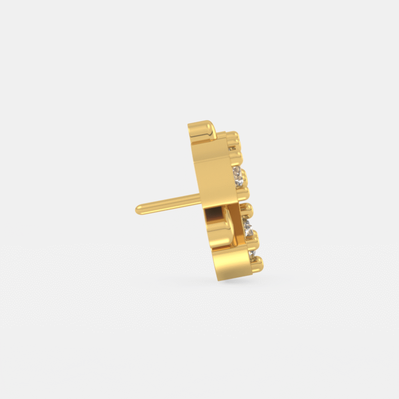LuckyBloom Diamond Nose Pin - Image 3
