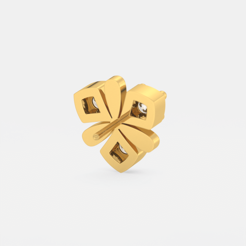 LuckyBloom Diamond Nose Pin - Image 4