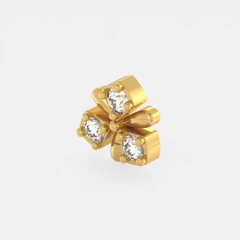 LuckyBloom Diamond Nose Pin - Image 5