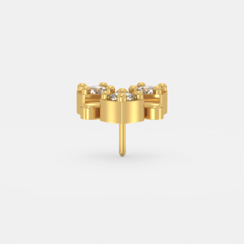 LuckyBloom Diamond Nose Pin - Image 6