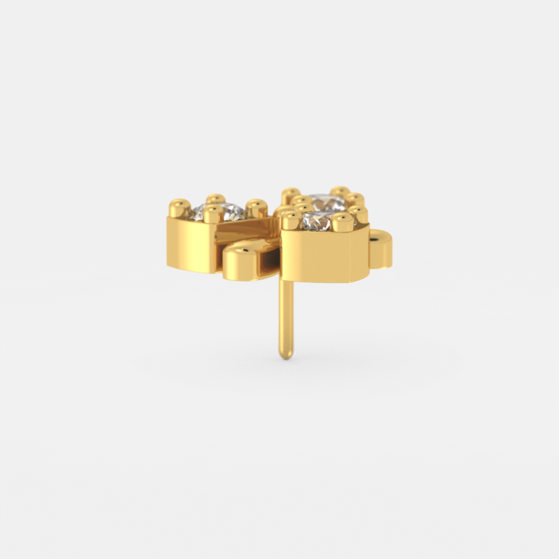 LuckyBloom Diamond Nose Pin - Image 7