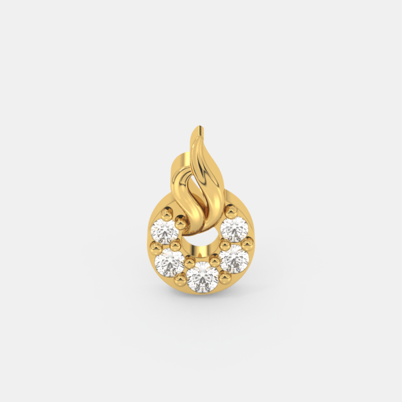 Gold Spark Diamond Nose Ring - Image 3