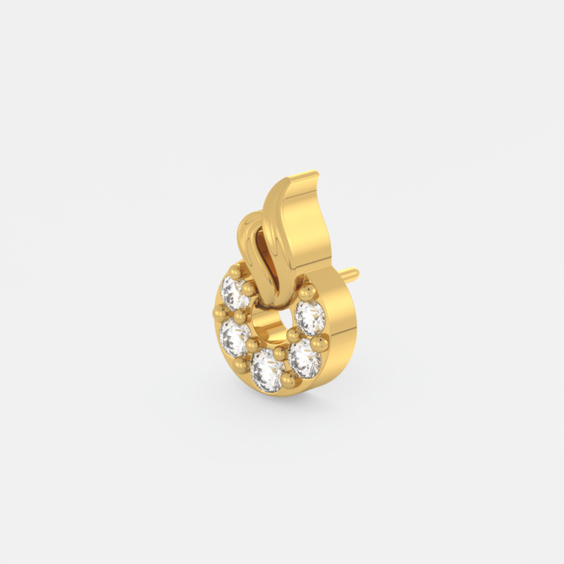 Gold Spark Diamond Nose Ring - Image 5