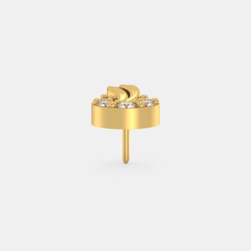 Gold Spark Diamond Nose Ring - Image 6