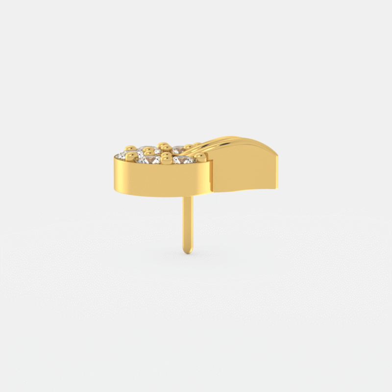 Gold Spark Diamond Nose Ring - Image 2