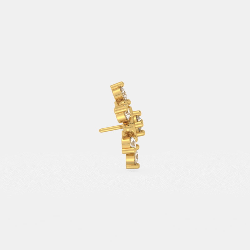 Radiant Diamond Nose Pin in Gold - Image 4