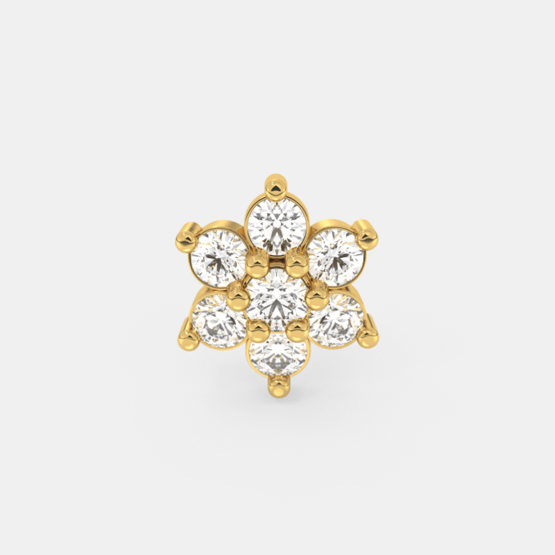 Crystal Bloom Nose Pin - Image 3
