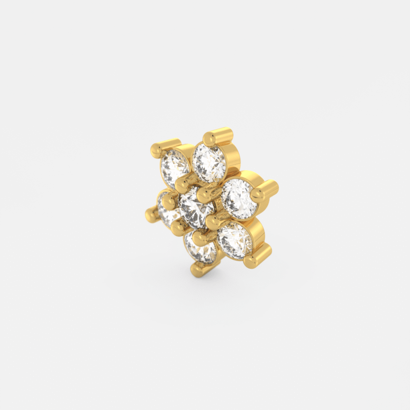 Crystal Bloom Nose Pin - Image 5