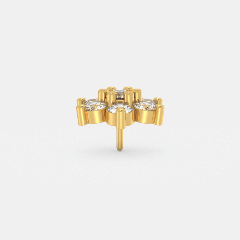 Crystal Bloom Nose Pin - Image 6