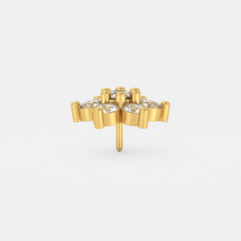 Crystal Bloom Nose Pin - Image 2