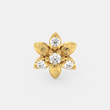 Golden Blossom Radiance Nose Pin