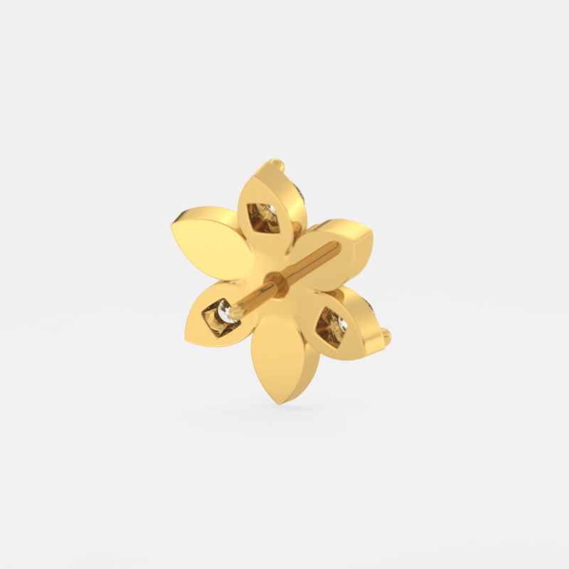 Golden Blossom Radiance Nose Pin - Image 6