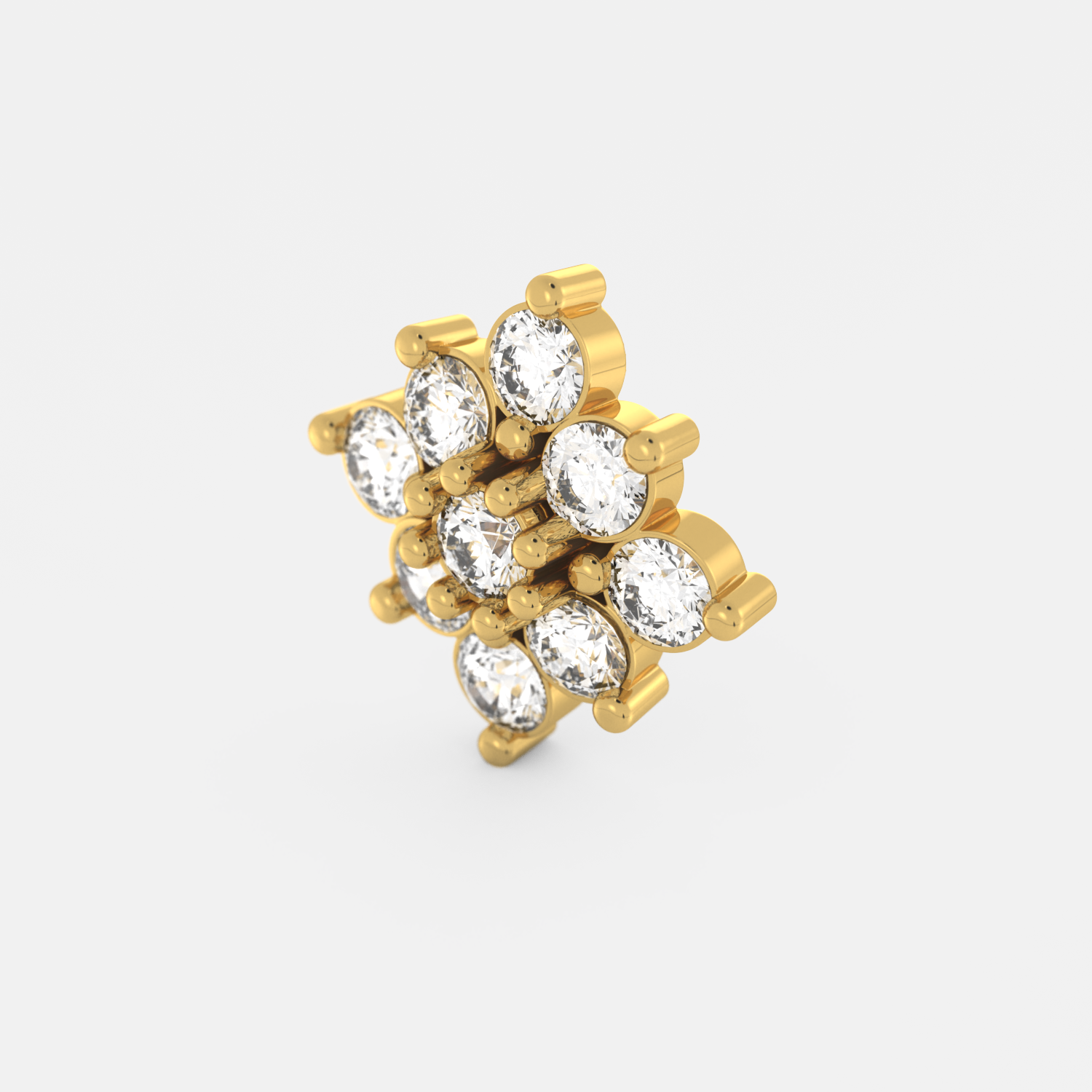 Floral Radiance Diamond Nose Ring - Image 6