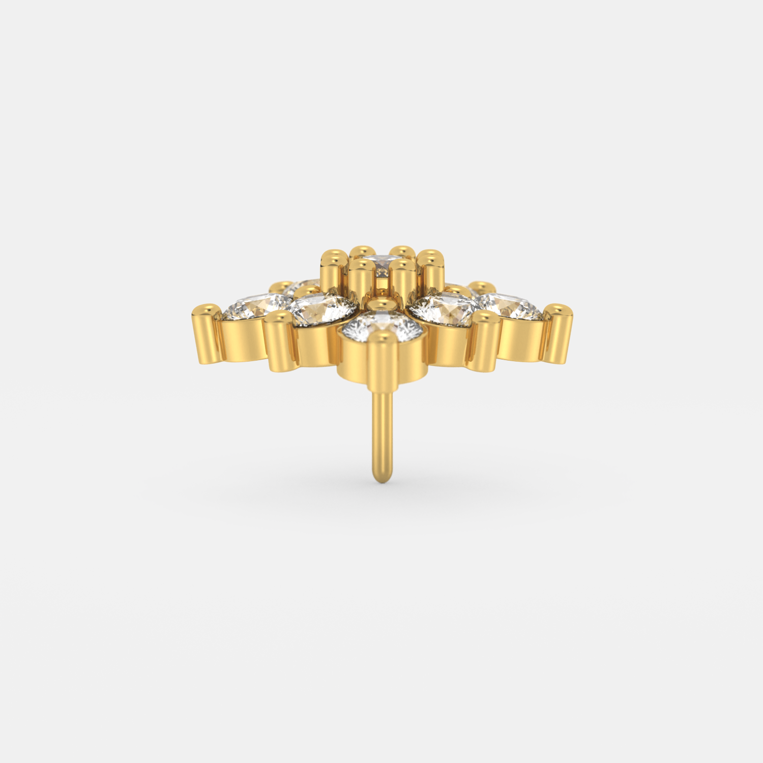 Floral Radiance Diamond Nose Ring - Image 7