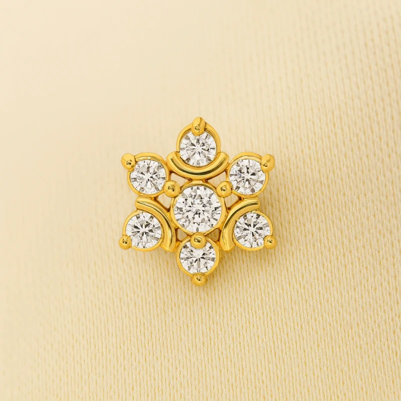 Radiance Gold Diamond Nose Ring