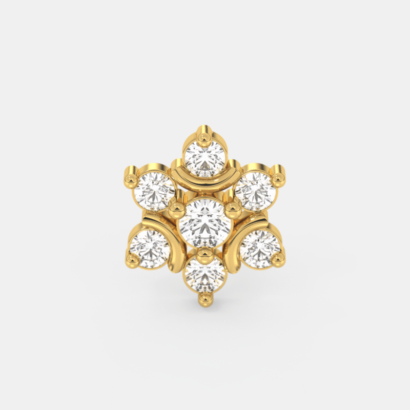 Radiance Gold Diamond Nose Ring - Image 3