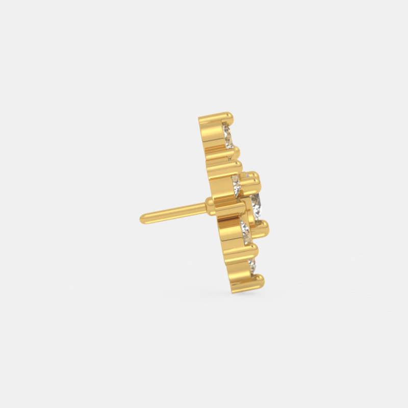 Radiance Gold Diamond Nose Ring - Image 4