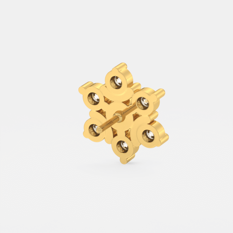 Radiance Gold Diamond Nose Ring - Image 5