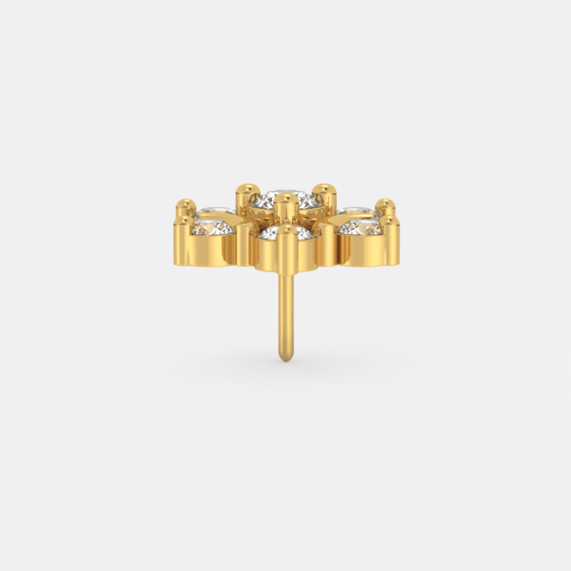 Radiance Gold Diamond Nose Ring - Image 7