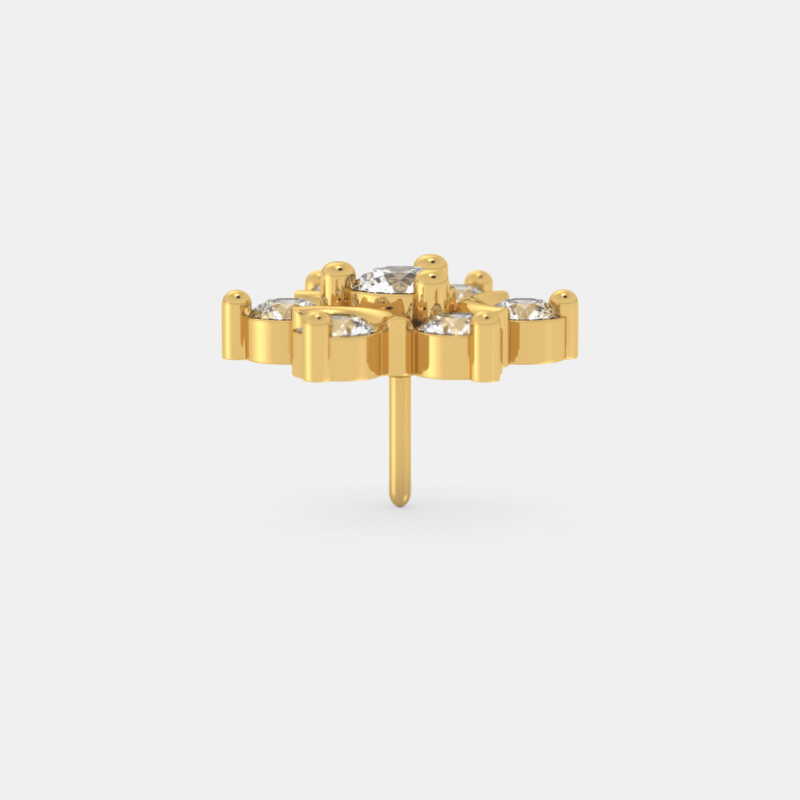 Radiance Gold Diamond Nose Ring - Image 2