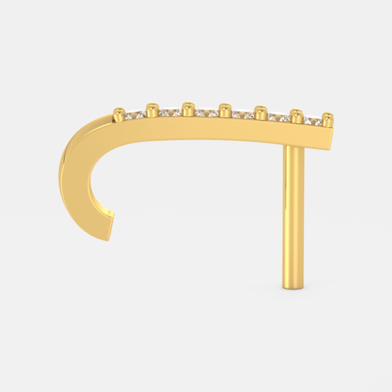 Twilight Curve Diamond Nose Ring - Image 2