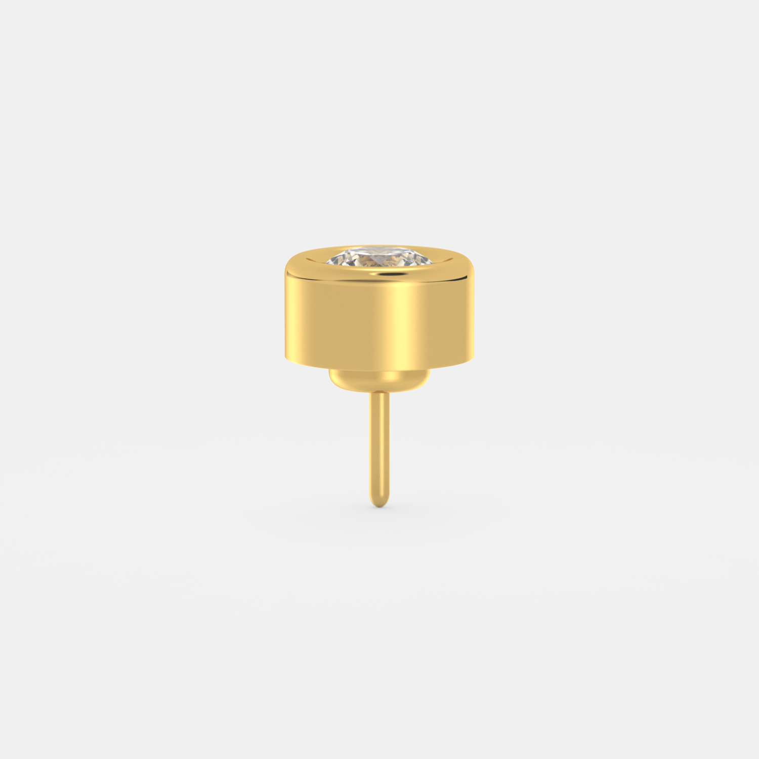 Bezel-Set Diamond Nose Pin - Image 2