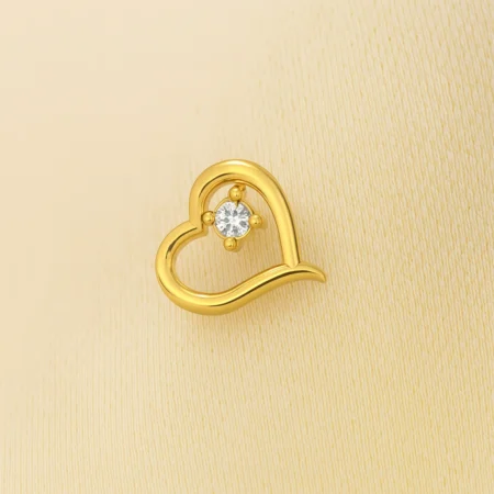 HeartGlow Diamond Nose Pin