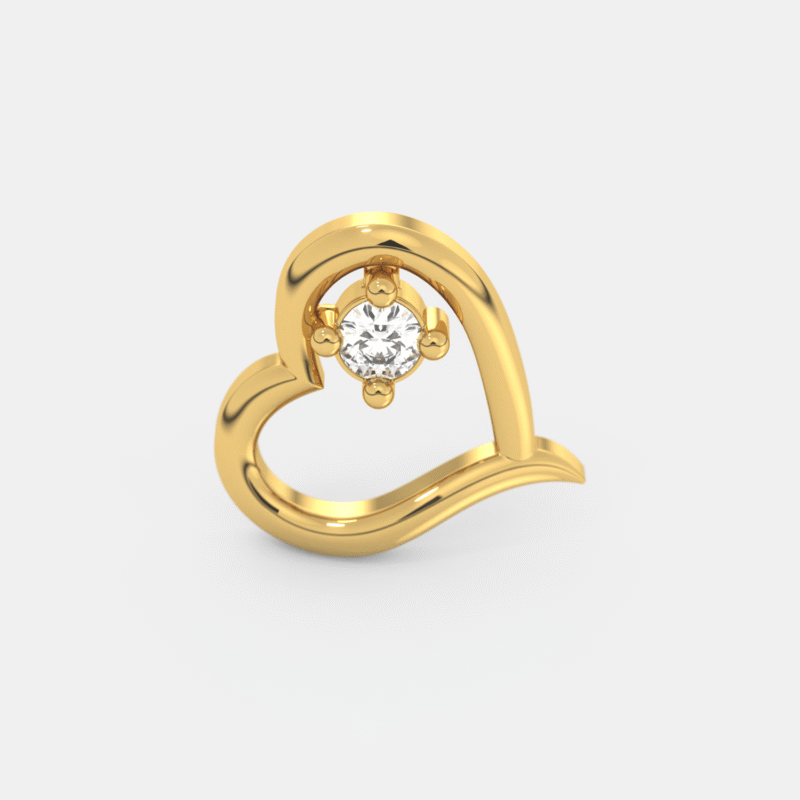 HeartGlow Diamond Nose Pin - Image 3