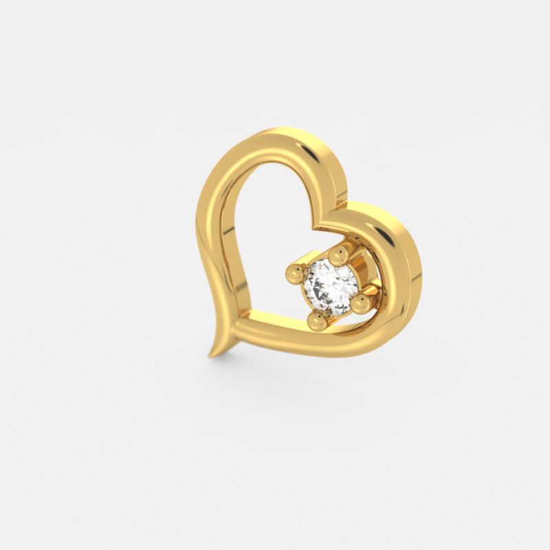 HeartGlow Diamond Nose Pin - Image 5