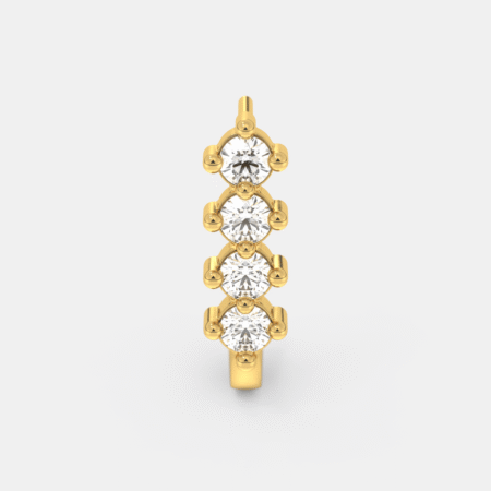 Diamond Curve Nose Pin
