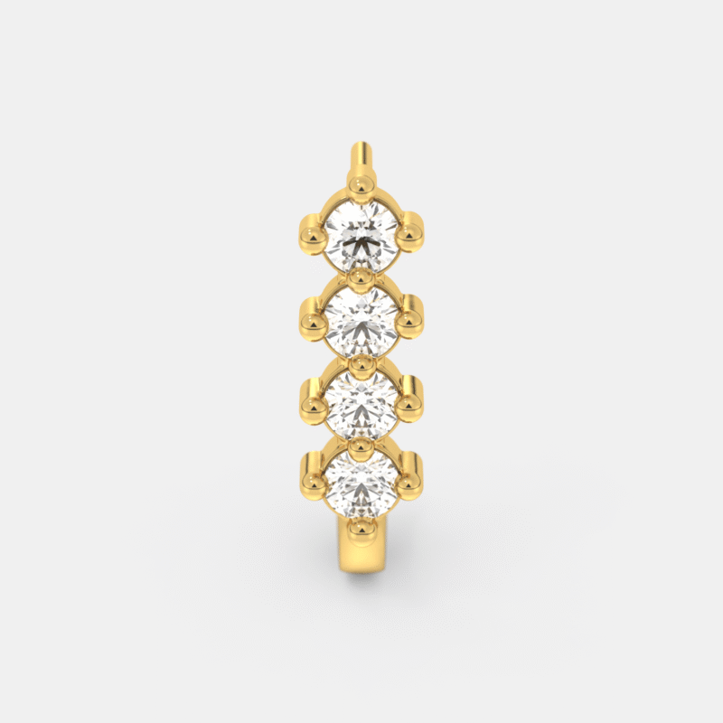 Diamond Curve Nose Pin - Image 3