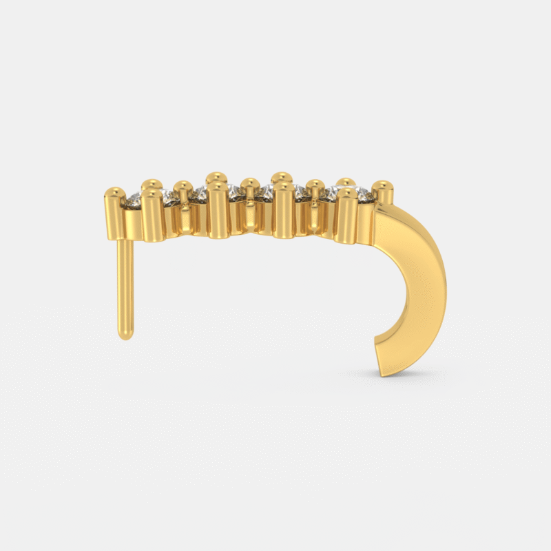 Diamond Curve Nose Pin - Image 7