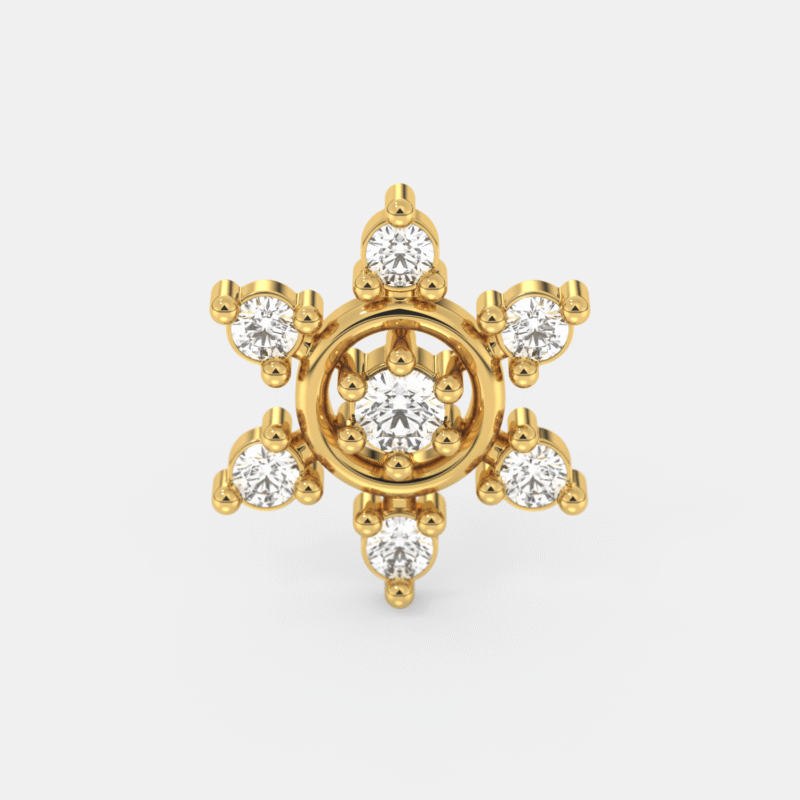 Designer Diamond Nose Pin - Image 3