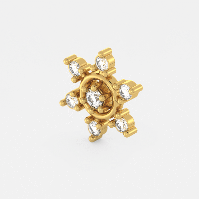 Designer Diamond Nose Pin - Image 6