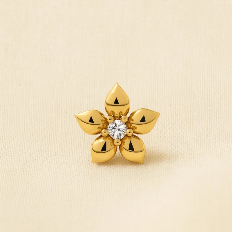 Bloom Whirl Diamond Nose Ring