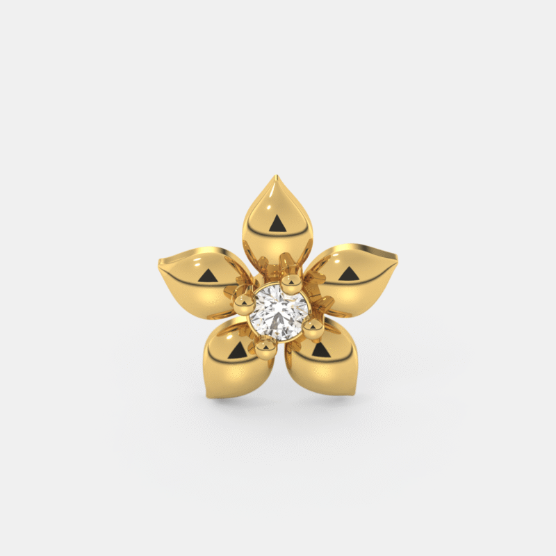 Bloom Whirl Diamond Nose Ring - Image 3