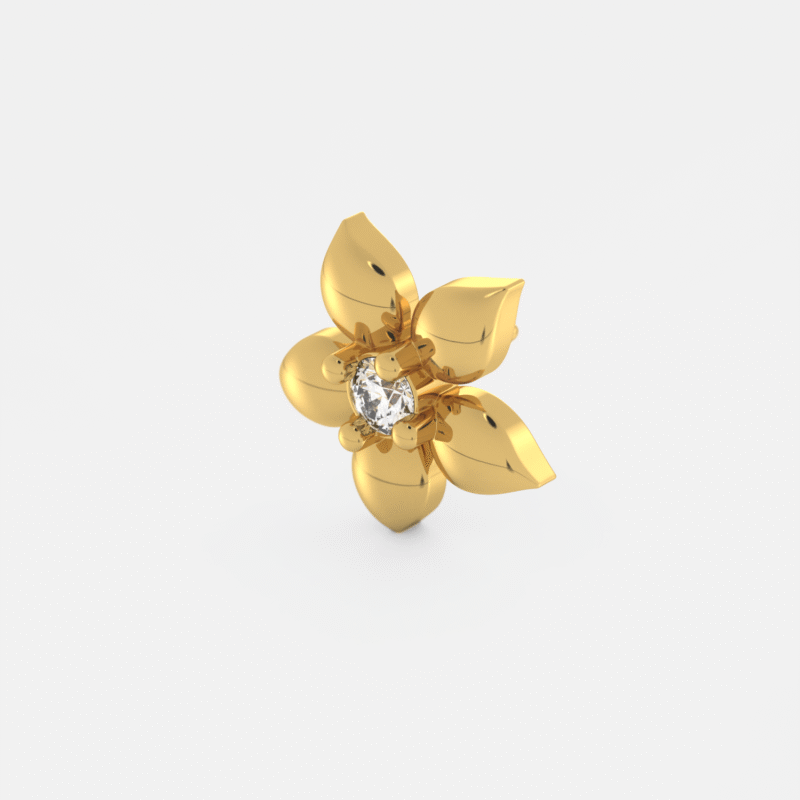 Bloom Whirl Diamond Nose Ring - Image 6