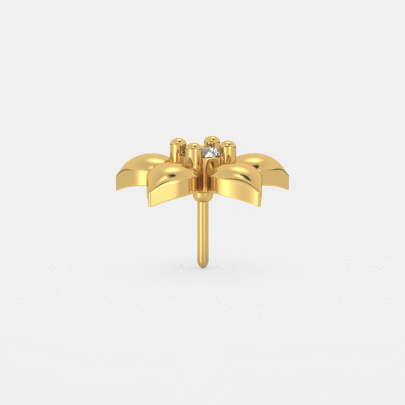 Bloom Whirl Diamond Nose Ring - Image 7