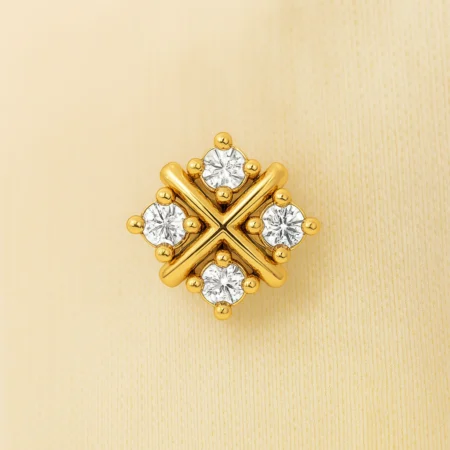 Celestial Petal Diamond Nose Pin