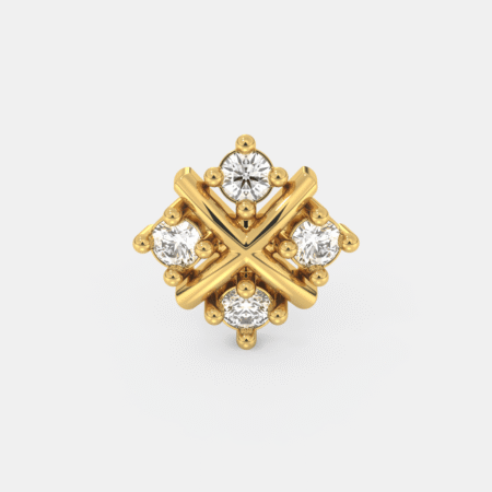 Celestial Petal Diamond Nose Pin