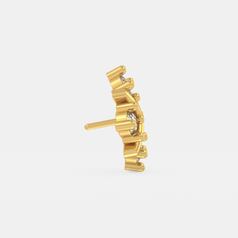 Celestial Petal Diamond Nose Pin - Image 4