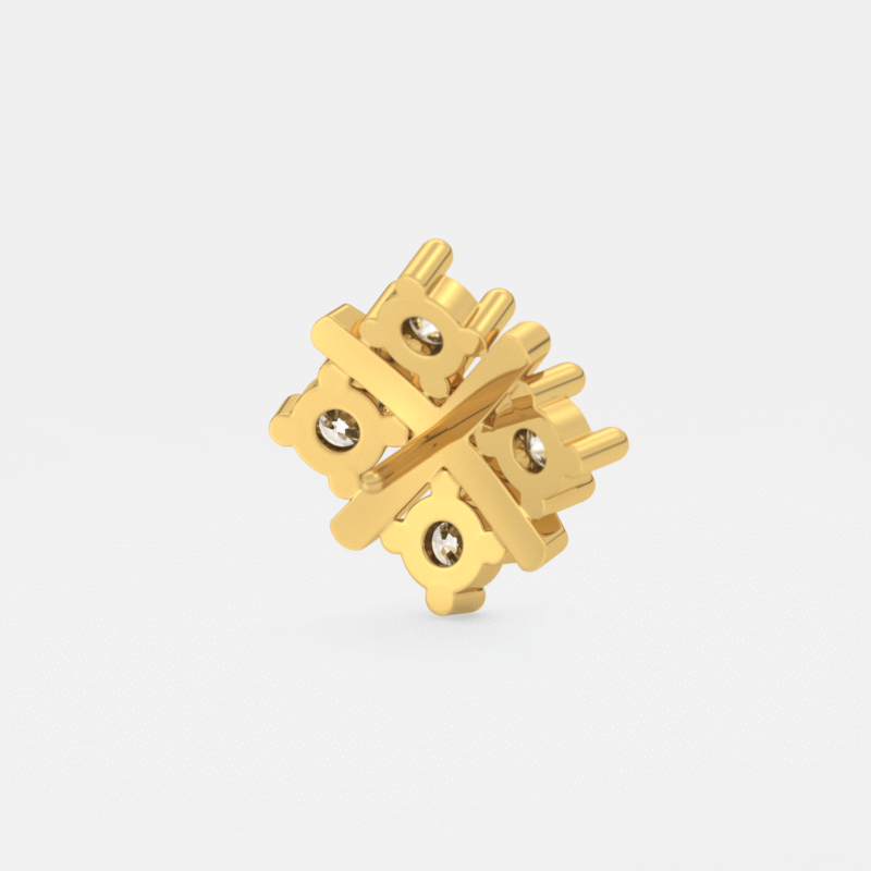 Celestial Petal Diamond Nose Pin - Image 7