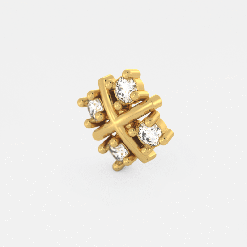 Celestial Petal Diamond Nose Pin - Image 5