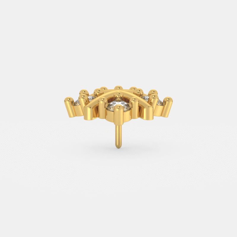 Celestial Petal Diamond Nose Pin - Image 6