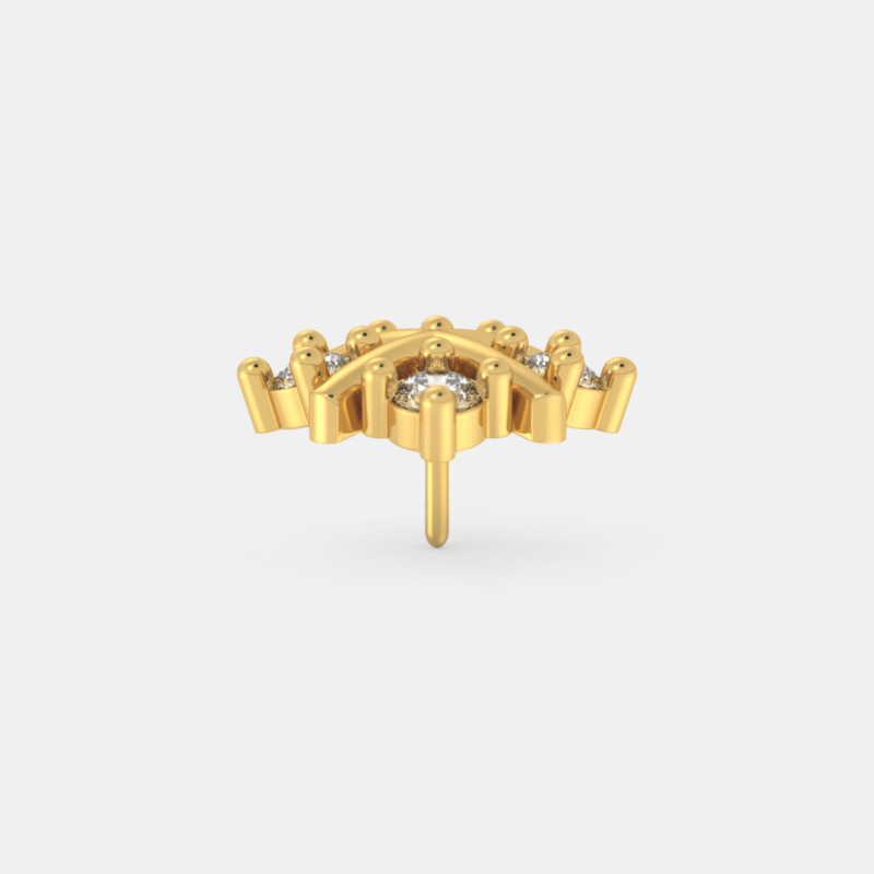 Celestial Petal Diamond Nose Pin - Image 2