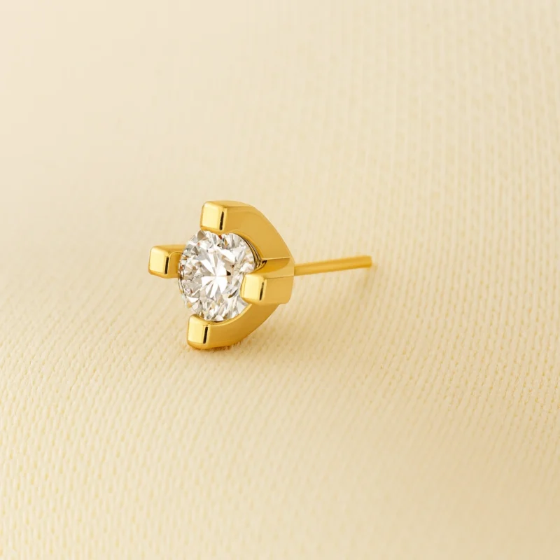 Floral Diamond Nose Ring