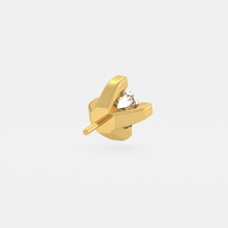 Floral Diamond Nose Ring - Image 5