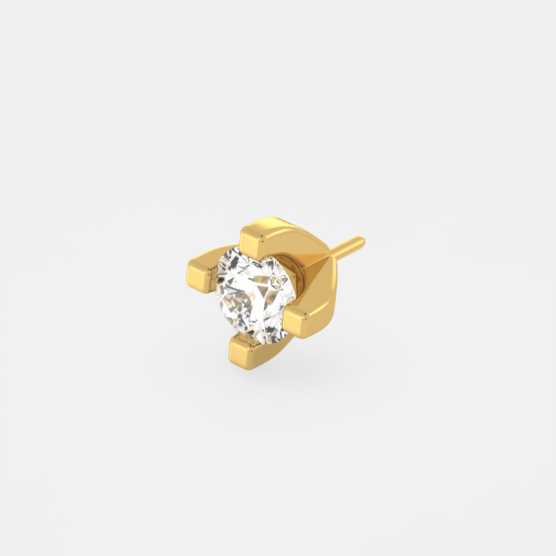 Floral Diamond Nose Ring - Image 6